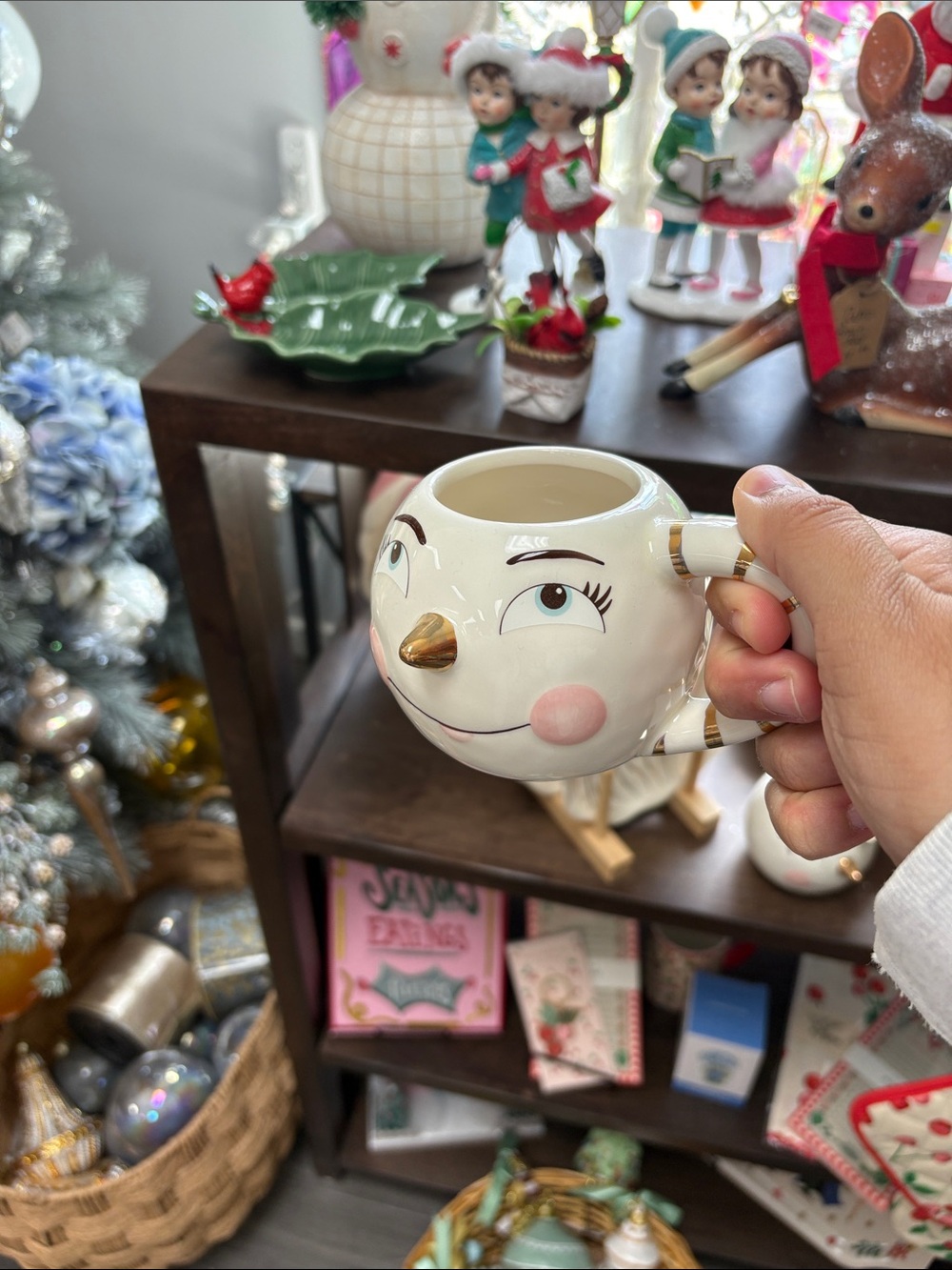 Snowman face mug by Glitterville